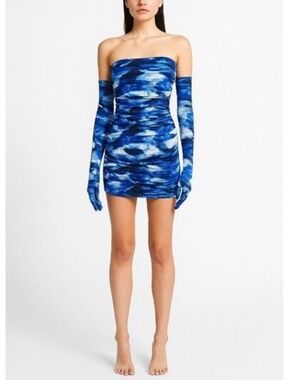 Ruched Cupid Mini Dress & Gloves | Miscreants